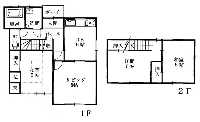 Floor plan. 7.8 million yen, 4DK, Land area 318.9 sq m , Building area 78.66 sq m