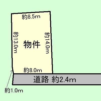 Compartment figure. Land price 4.8 million yen, Land area 136.4 sq m