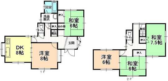 Floor plan. 12 million yen, 5DK, Land area 181.54 sq m , Building area 103.29 sq m