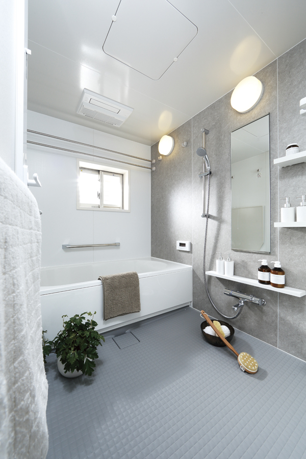 Bathing-wash room.  [Bathroom] Bathroom to heal fatigue of the day. Of cleanliness are summarized in the chic design (A type model room)