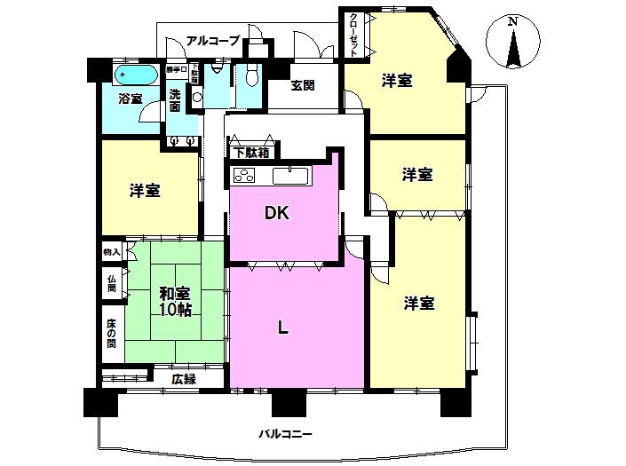 Floor plan. 5LDK, Price 22,800,000 yen, Footprint 160.55 sq m , Balcony area 42.2 sq m