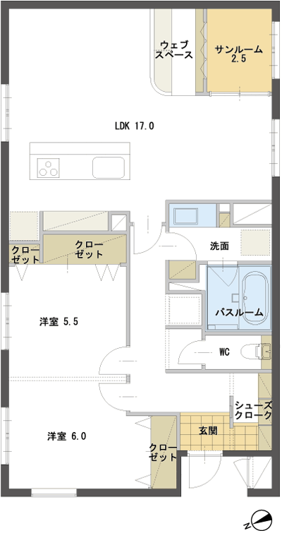 Floor: 2LDK, occupied area: 83.19 sq m, Price: 23.9 million yen