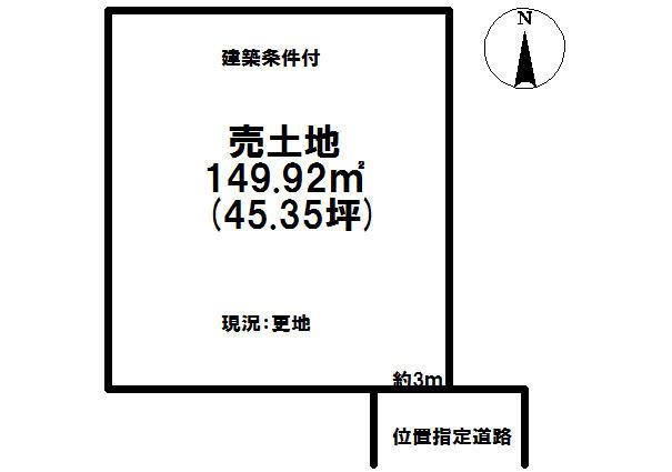 Compartment figure. Land price 8.8 million yen, Land area 149.92 sq m