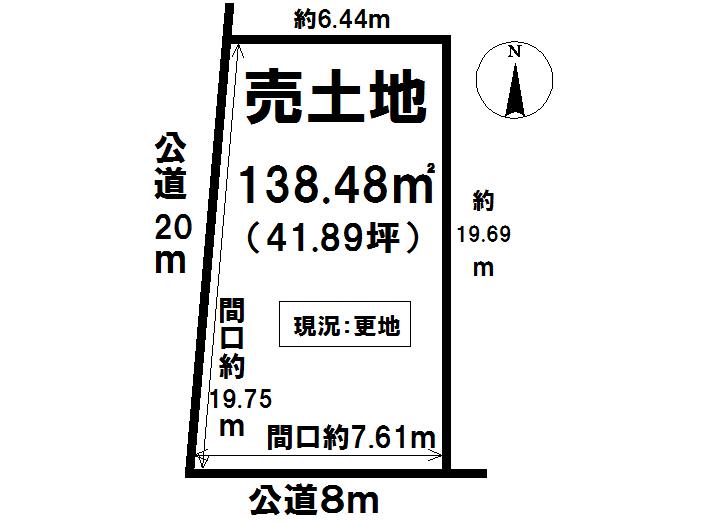 Compartment figure. Land price 11.9 million yen, Land area 138.48 sq m