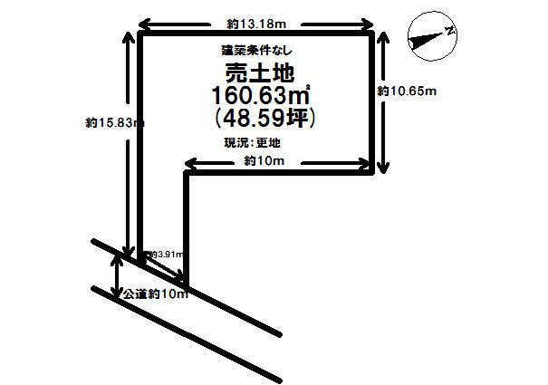 Compartment figure. Land price 7.3 million yen, Land area 160.63 sq m