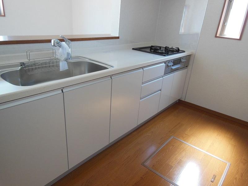 Kitchen. There is storage in the kitchen next to