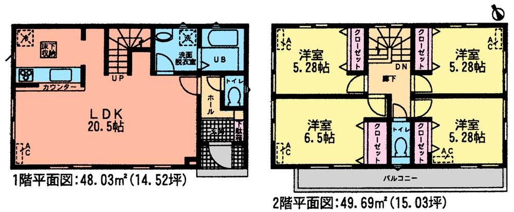 Floor plan. (3 Building), Price 16.5 million yen, 4LDK, Land area 200.37 sq m , Building area 97.72 sq m