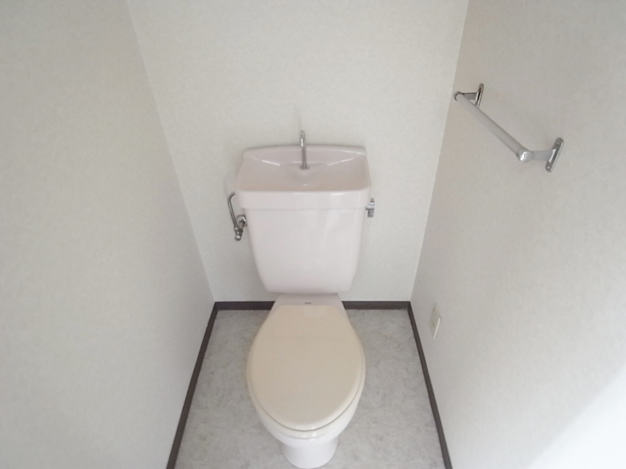 Toilet. Also it comes with a towel rack. 