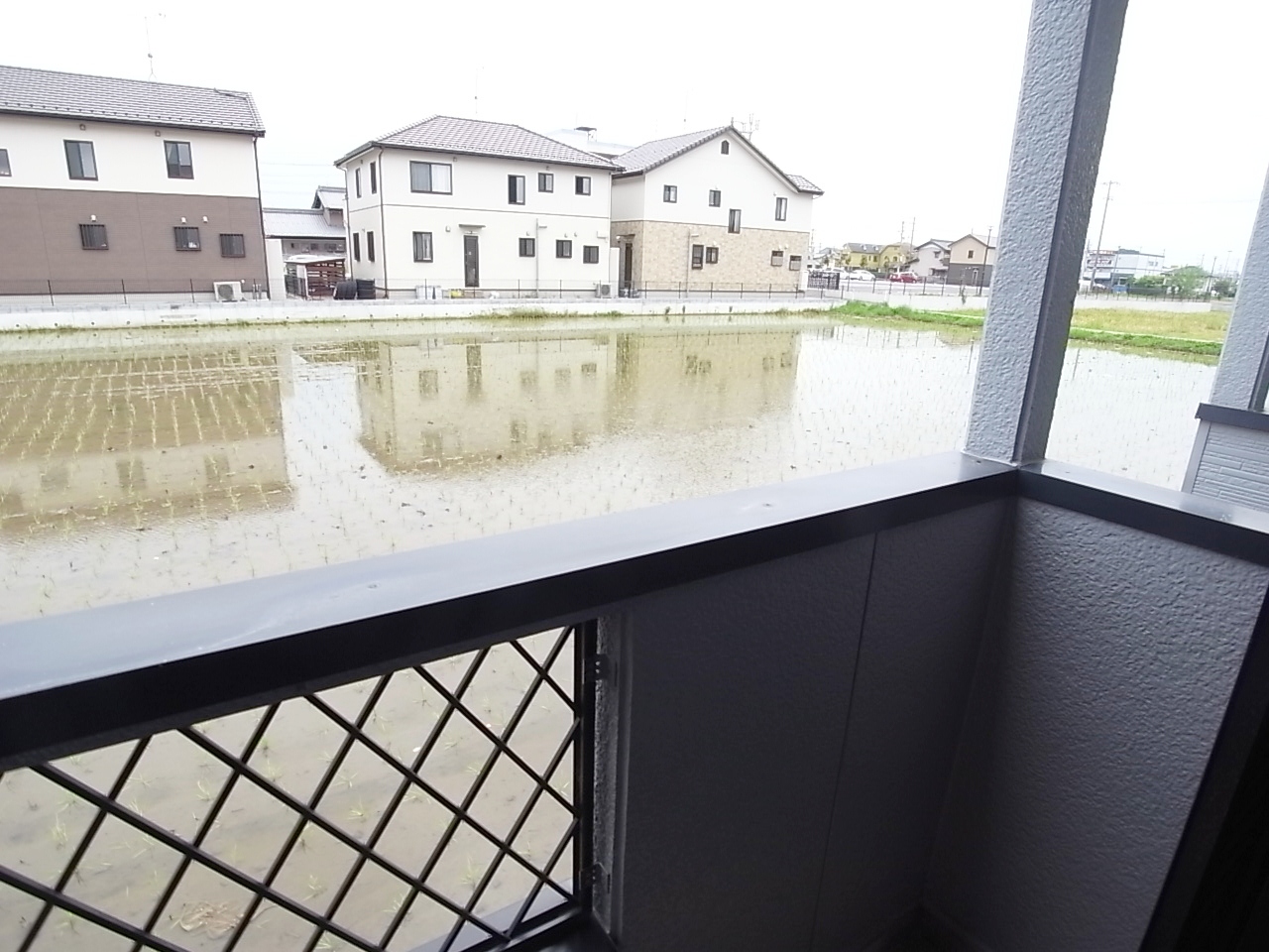 Balcony. Ventilation is good so high there is no building around. 