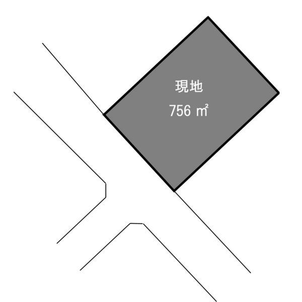 Compartment figure. Land price 34,300,000 yen, Land area 756 sq m