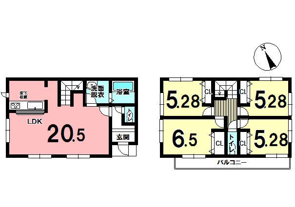 Floor plan. 20.8 million yen, 4LDK, Land area 208.33 sq m , Building area 208.33 sq m