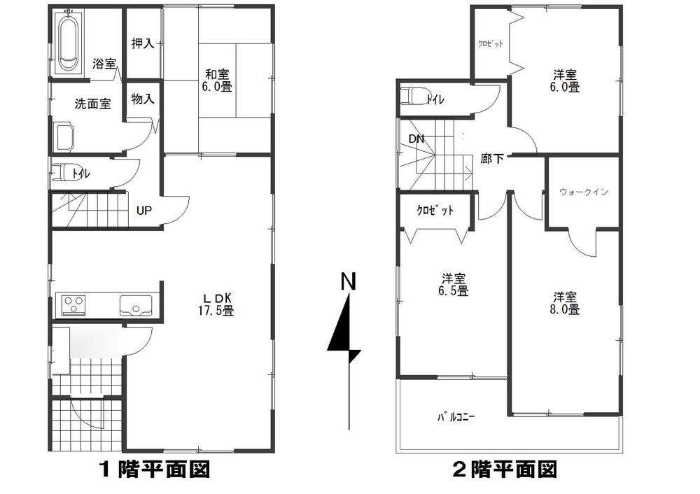 Floor plan. (Building 2), Price 18.9 million yen, 4LDK, Land area 191.93 sq m , Building area 106 sq m