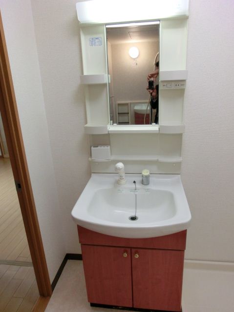 Washroom. Convenient independent Bathroom Vanity