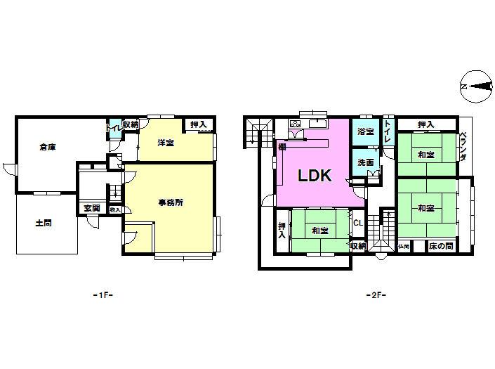 Floor plan. 15.8 million yen, 4LDK, Land area 200.03 sq m , Building area 174.63 sq m