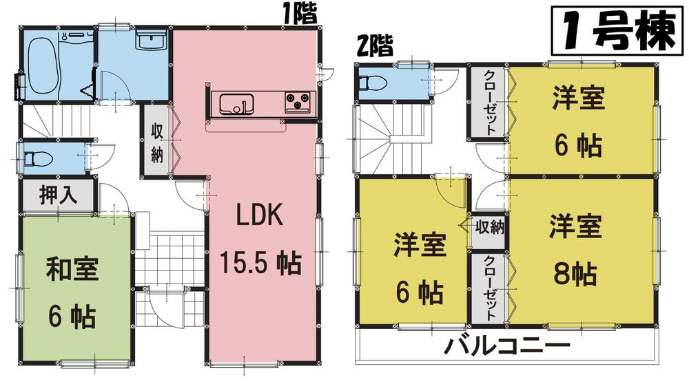 Floor plan. (1 Building), Price 24,800,000 yen, 4LDK, Land area 160.02 sq m , Building area 102.68 sq m
