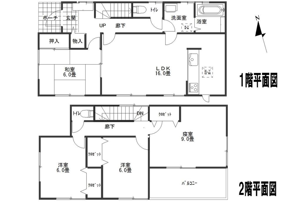 Floor plan. (1 Building), Price 18,800,000 yen, 4LDK, Land area 230.14 sq m , Building area 105.17 sq m