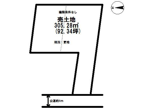Compartment figure. Land price 18.4 million yen, Land area 305.28 sq m