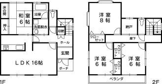 Floor plan. 22,800,000 yen, 4LDK, Land area 149 sq m , Building area 111.79 sq m 4LDK + S