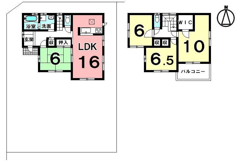 Floor plan. 20.8 million yen, 4LDK, Land area 218.32 sq m , Building area 106 sq m