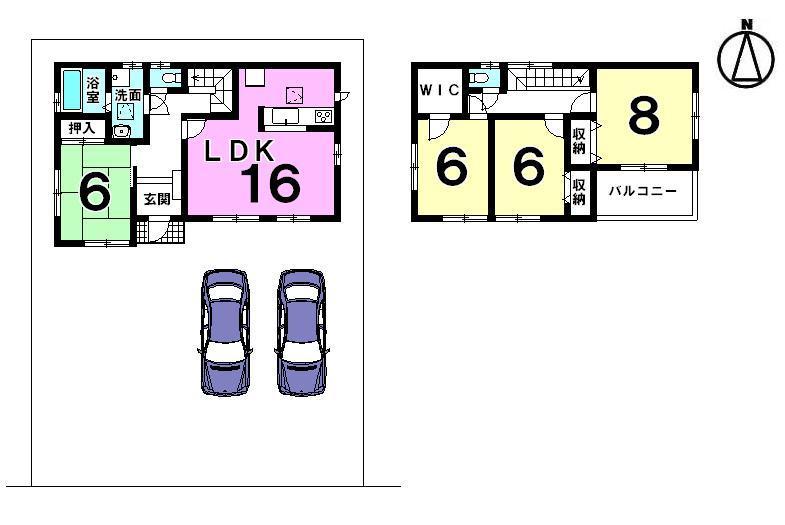 Floor plan. 21,200,000 yen, 4LDK, Land area 213.47 sq m , Building area 105.17 sq m