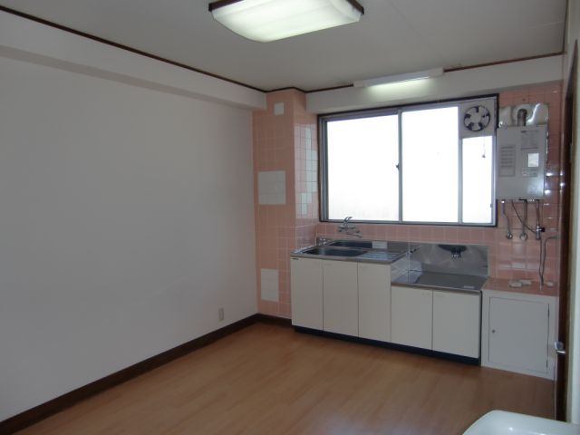 Living and room. Kitchen with a small window