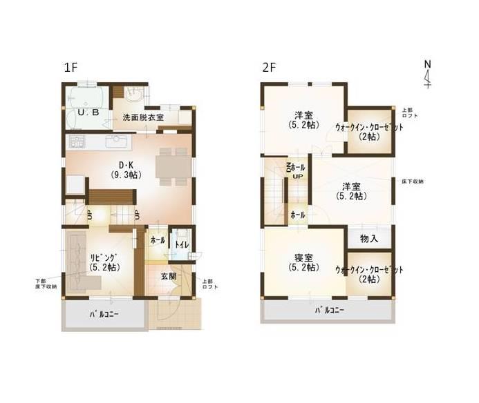 Floor plan. 24,420,000 yen, 3LDK + S (storeroom), Land area 94.34 sq m , Building area 78.66 sq m