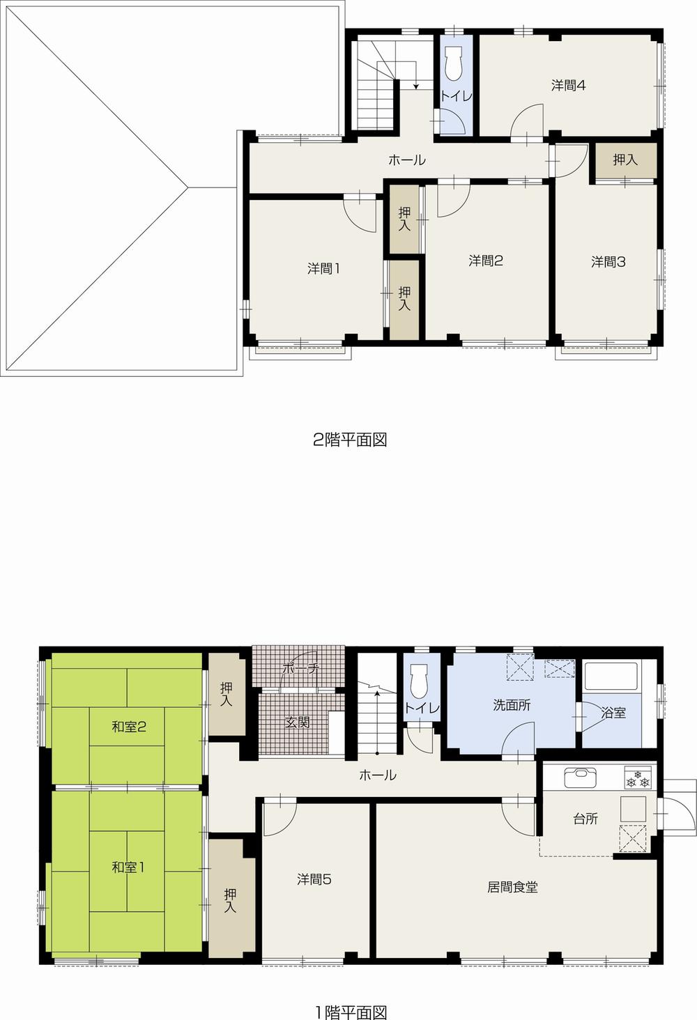 Floor plan. 19,800,000 yen, 7LDK, Land area 345.73 sq m , Building area 153.71 sq m
