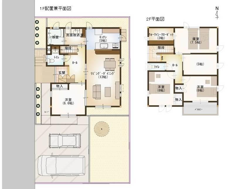 Floor plan. 31,600,000 yen, 5LDK, Land area 176.05 sq m , Building area 121.73 sq m