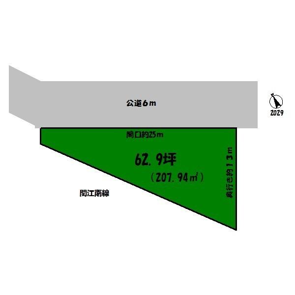 Compartment figure. Land price 10.4 million yen, Land area 207.94 sq m