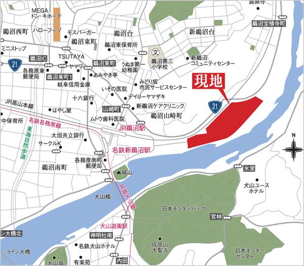 Local guide map.  ※ Near the guide map