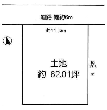 Compartment figure. Land price 15.5 million yen, Land area 205 sq m
