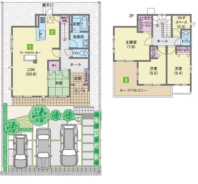 Floor plan. (14-28), Price 37,200,000 yen, 4LDK, Land area 182 sq m , Building area 113.22 sq m