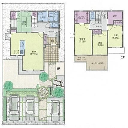 Floor plan. (15-18), Price 37,400,000 yen, 4LDK+S, Land area 207 sq m , Building area 119.86 sq m