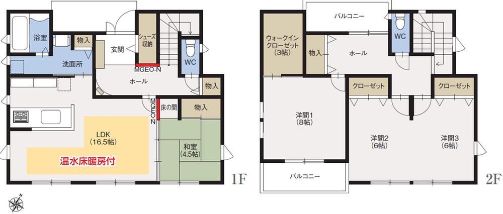 Floor plan. (10-5), Price 28,700,000 yen, 4LDK+S, Land area 200.04 sq m , Building area 127.54 sq m