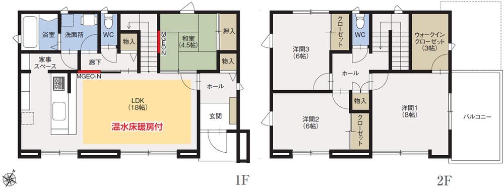 Floor plan. (10-25 No. land), Price 31,300,000 yen, 4LDK+S, Land area 215 sq m , Building area 114.47 sq m