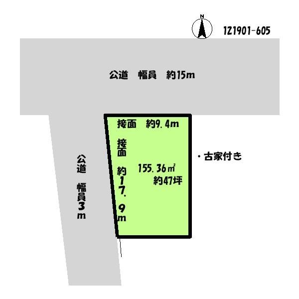 Compartment figure. Land price 11,750,000 yen, Land area 155.36 sq m