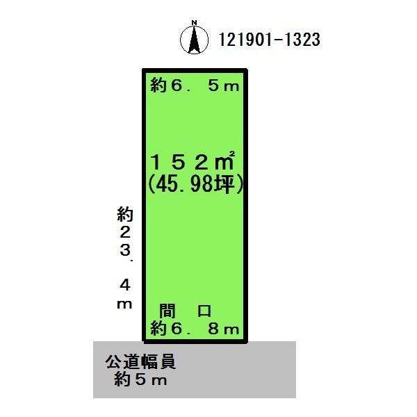 Compartment figure. Land price 7.8 million yen, Land area 152 sq m