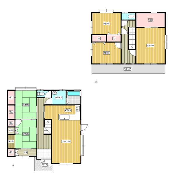 Floor plan. 19,800,000 yen, 5LDK, Land area 287.87 sq m , Building area 136.62 sq m Minokamo Kamonochokamono existing home floor plan
