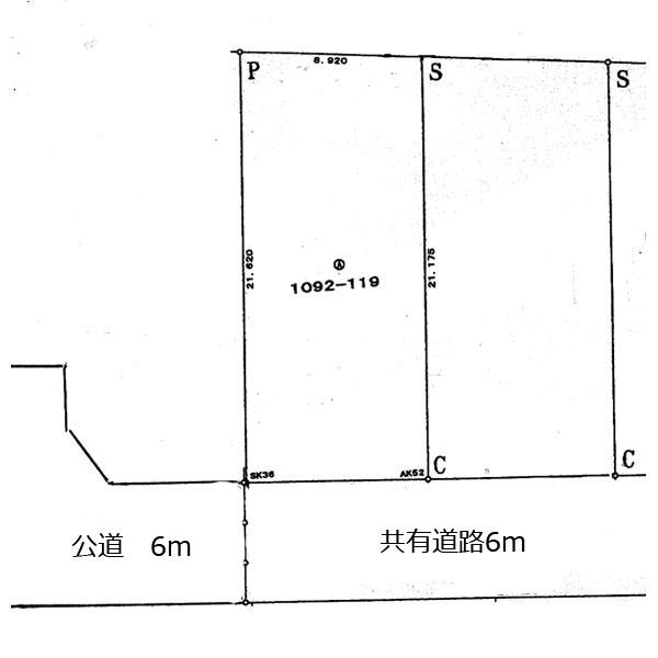 Compartment figure. Land price 5,732,000 yen, Land area 190.64 sq m Minokamo Yamanoue-cho, land sale acreage view