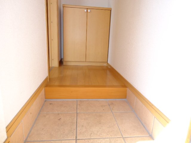 Entrance. With a shoe box