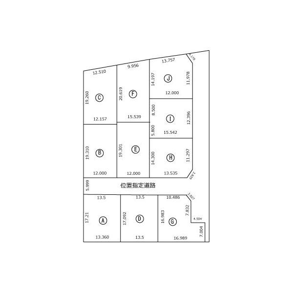 Compartment figure. Land price 8,256,000 yen, Land area 241.19 sq m Minokamo Kamonochokamono land sale acreage view