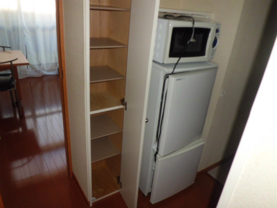 Other Equipment. Refrigerator and microwave oven and storage