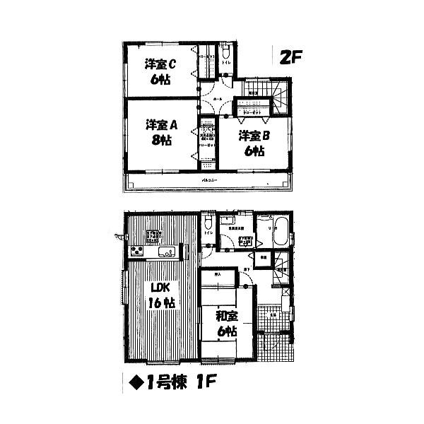 Floor plan. 17.8 million yen, 4LDK, Land area 183.67 sq m , Building area 104.34 sq m Minokamo Kamonochotakanosu newly built single-family 1 Building Floor