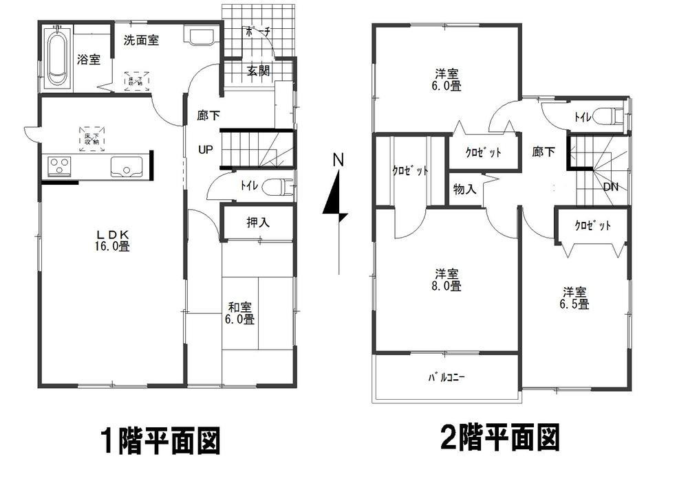 Floor plan. (Building 2), Price 19,800,000 yen, 4LDK, Land area 181.32 sq m , Building area 106 sq m