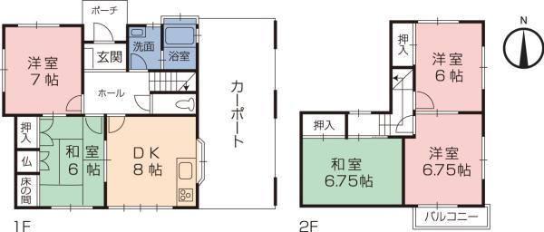 Floor plan. 15,980,000 yen, 5DK, Land area 152.49 sq m , Building area 93.55 sq m floor plan