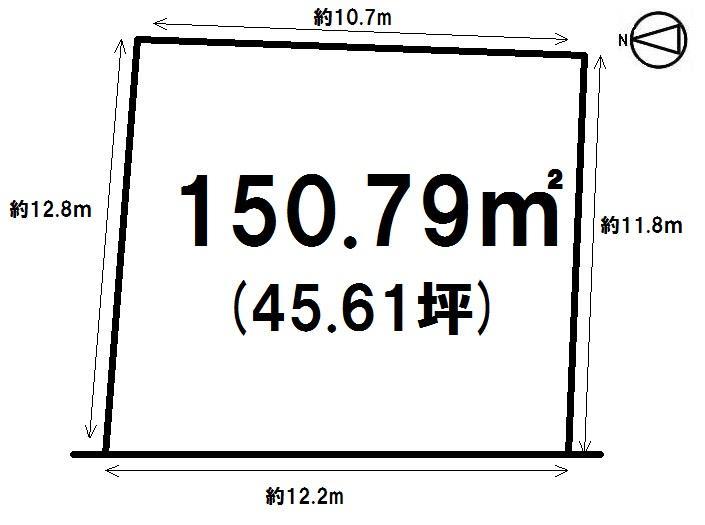 Compartment figure. Land price 11,980,000 yen, Land area 150.79 sq m
