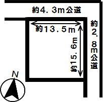 Compartment figure. Land price 8.78 million yen, Land area 215 sq m