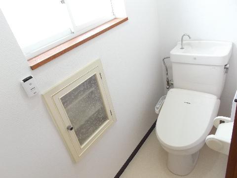 Toilet. Refreshing Washlet toilet in winter even in summer