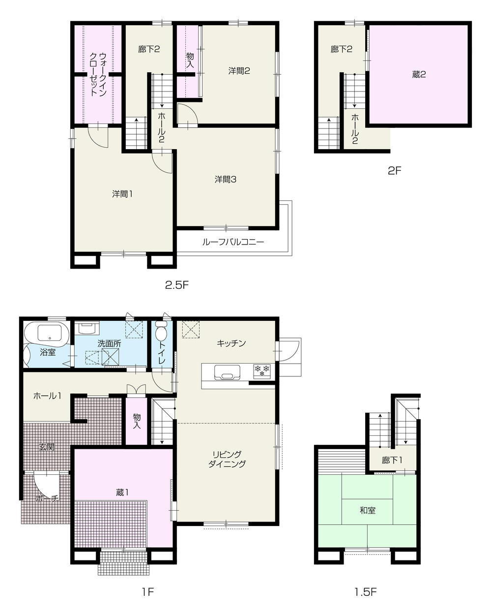 Floor plan. 26,300,000 yen, 4LDK, Land area 182.98 sq m , There is a warehouse on the first floor and the second floor building area 122.55 sq m.