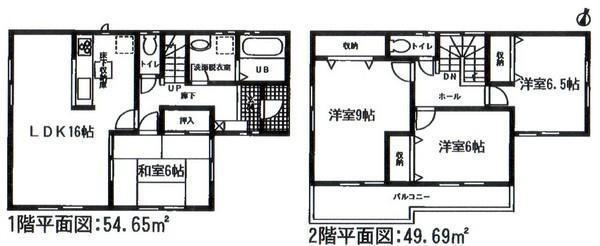 Floor plan. 21.9 million yen, 4LDK, Land area 162.74 sq m , Building area 104.34 sq m